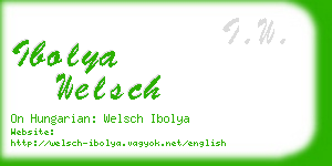 ibolya welsch business card